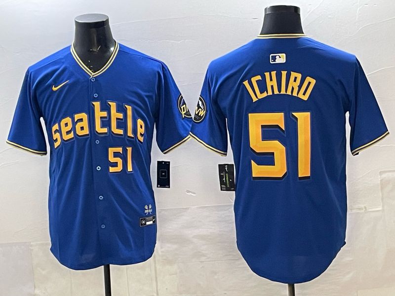 Men Nike 2025 Seattle Mariners #51 Ichiro Blue City Edition MLB Jersey 007
